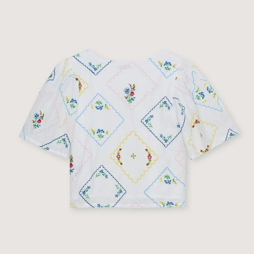 Jacinthe Woman Shirt Multicolor Embroidery