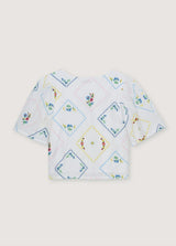 Jacinthe Woman Shirt Multicolor Embroidery