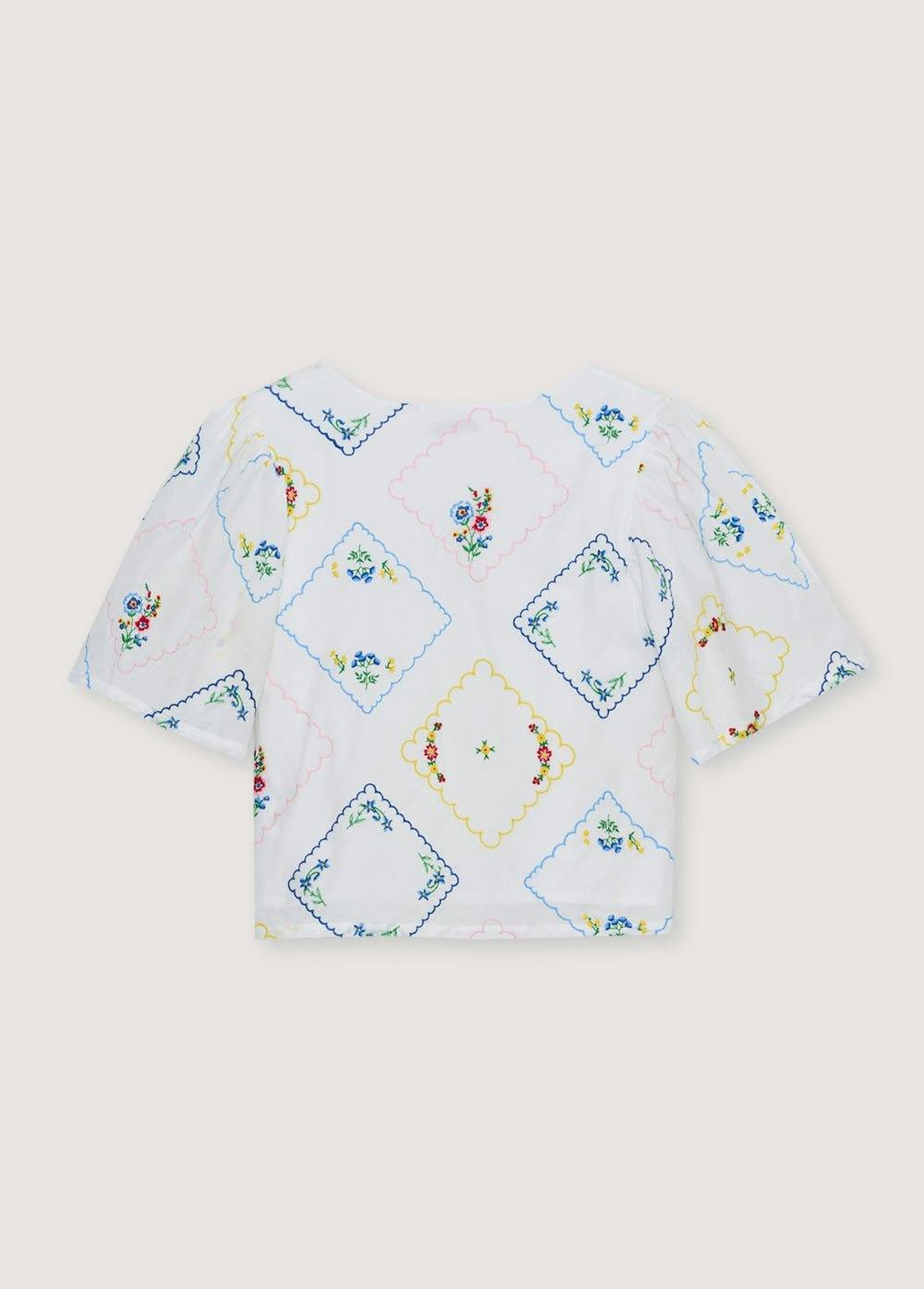 Jacinthe Woman Shirt Multicolor Embroidery