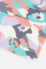 Brushed Jersey Balaclava Coral Camouflage Print