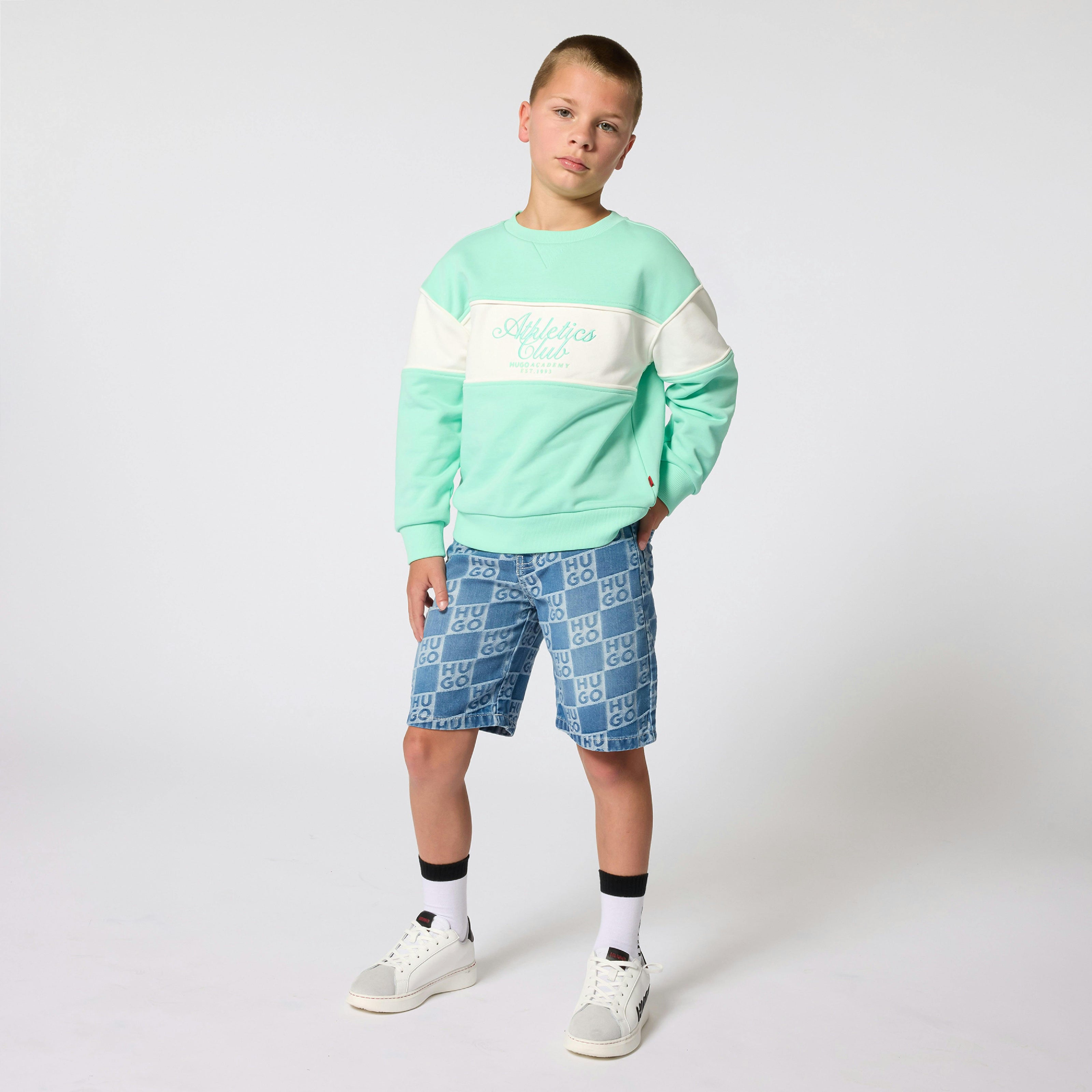 Denim shorts for Boy with logo