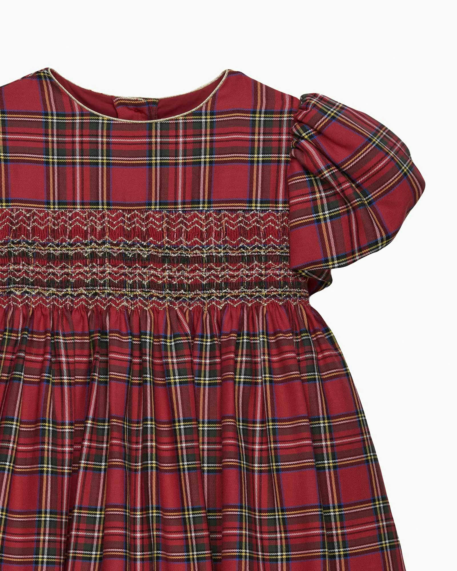 Isla Plaid Smocked Party Dress