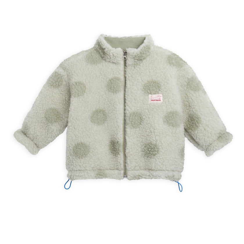 children's merino wool bomber jacket - polka dots