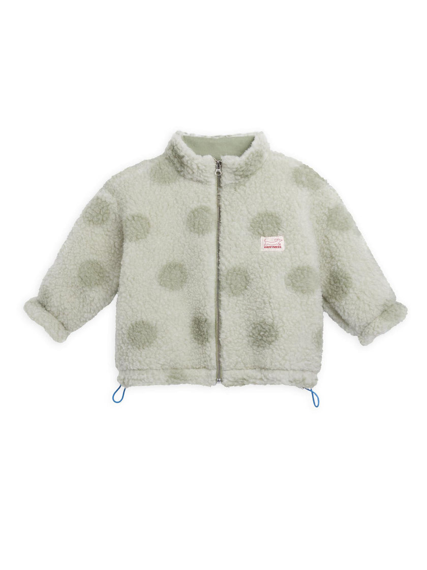 children's merino wool bomber jacket - polka dots