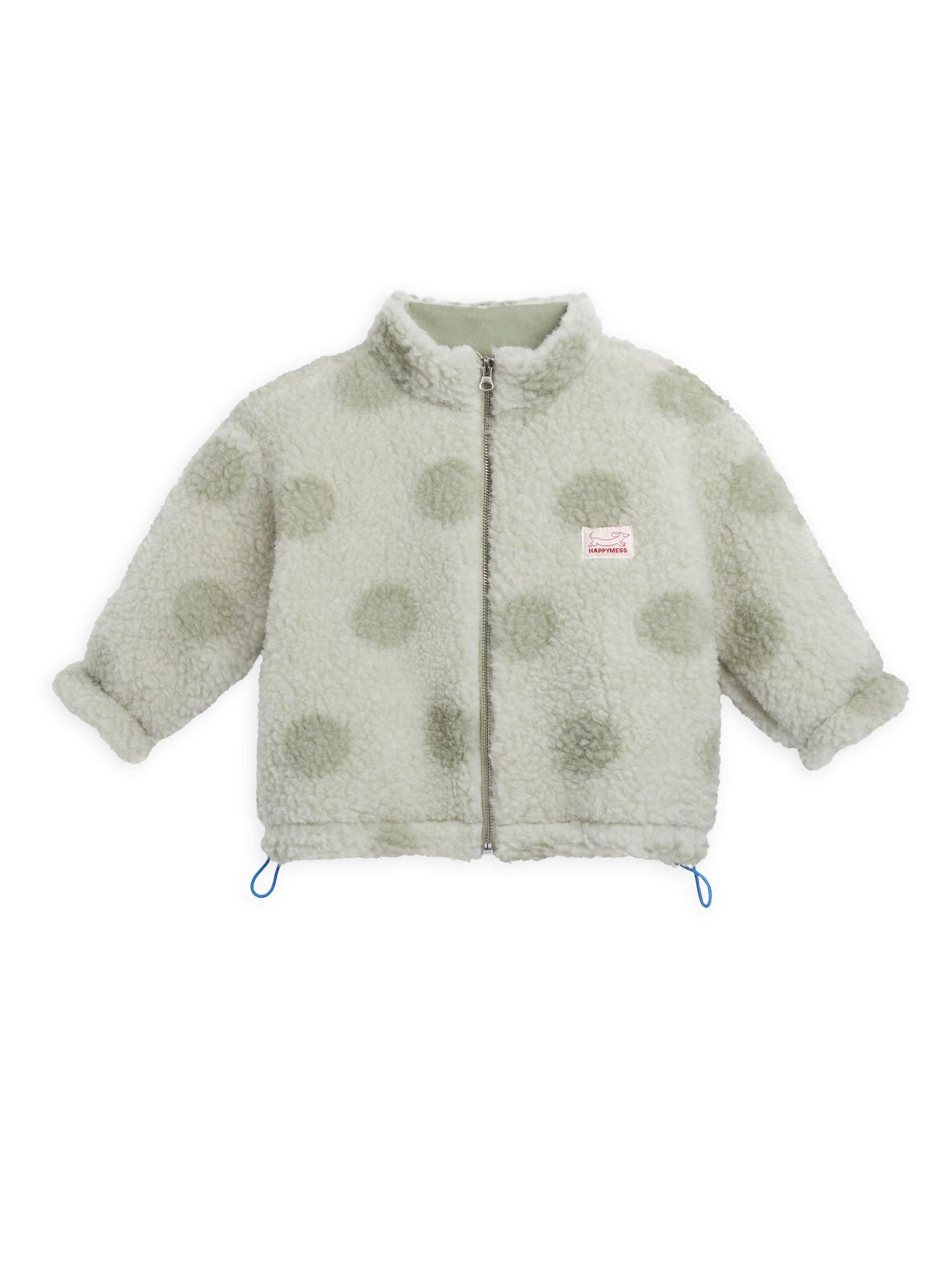 children's merino wool bomber jacket - polka dots