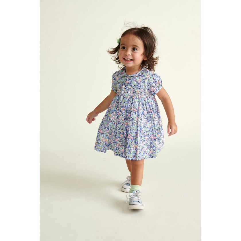 Made With Liberty Fabric Smocked Baby Dress Klee