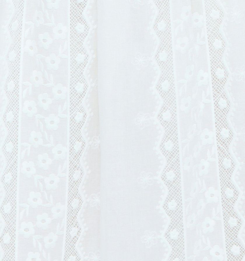 The Rosetta Nap Dress - White Broderie Voile