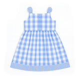 Gingham Dress With Flower Cherries
