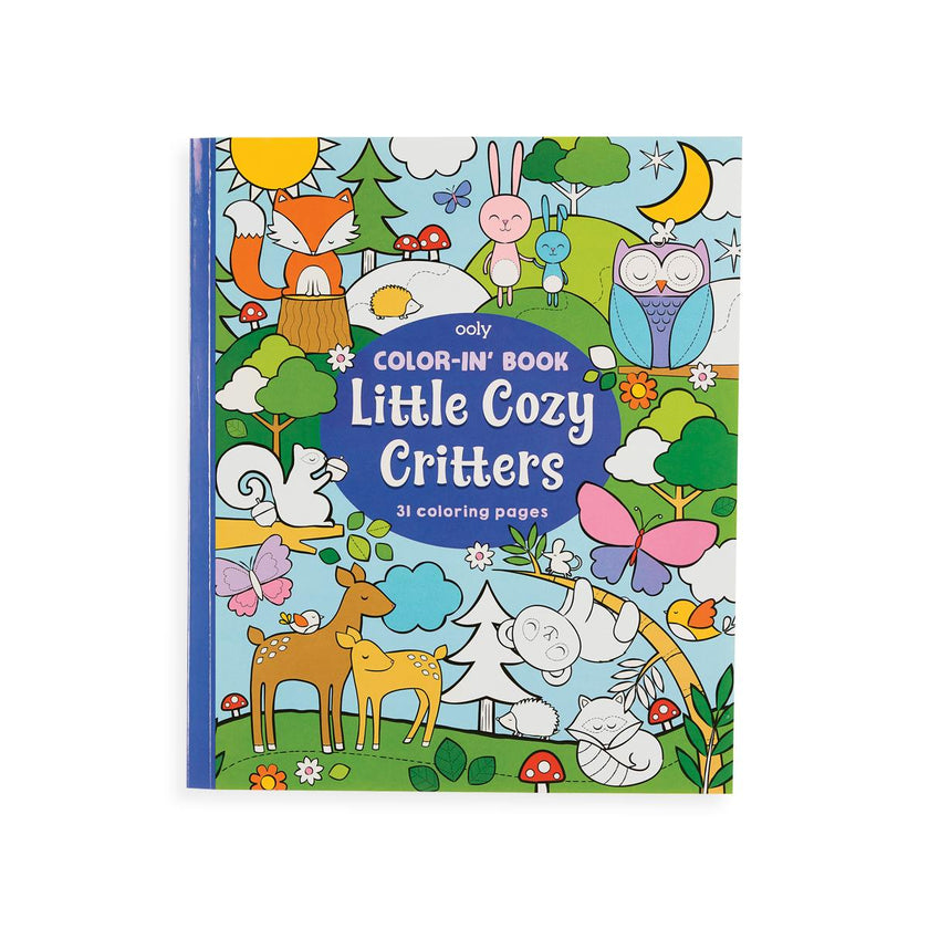 Color-in' Book Coloring Book - Little Cozy Critters - 31 Pages