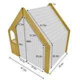 Flair | Indoor Wooden Playhouse with Desk, Chair & Chalkboard for Toddlers and Kids