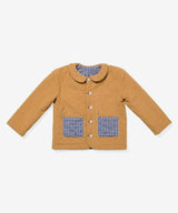 Reversible Quilted Jacket, Marine Tiny Check