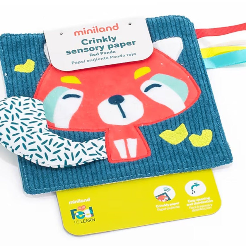 Feel To Learn&nbsp;Crinkly&nbsp;Sensory Paper Red Panda