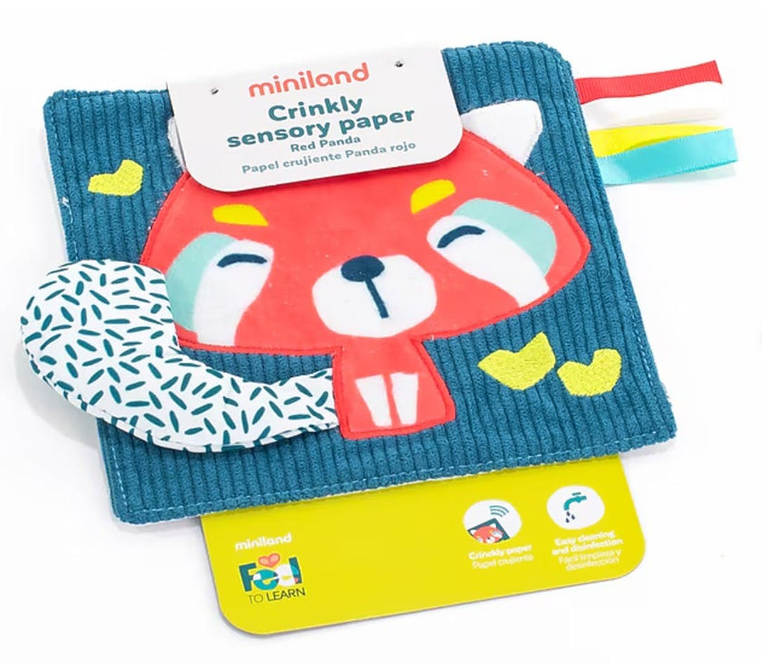 Feel To Learn&nbsp;Crinkly&nbsp;Sensory Paper Red Panda