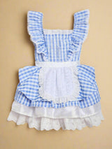 Red Riding Hood Dress with attached Apron For Girls