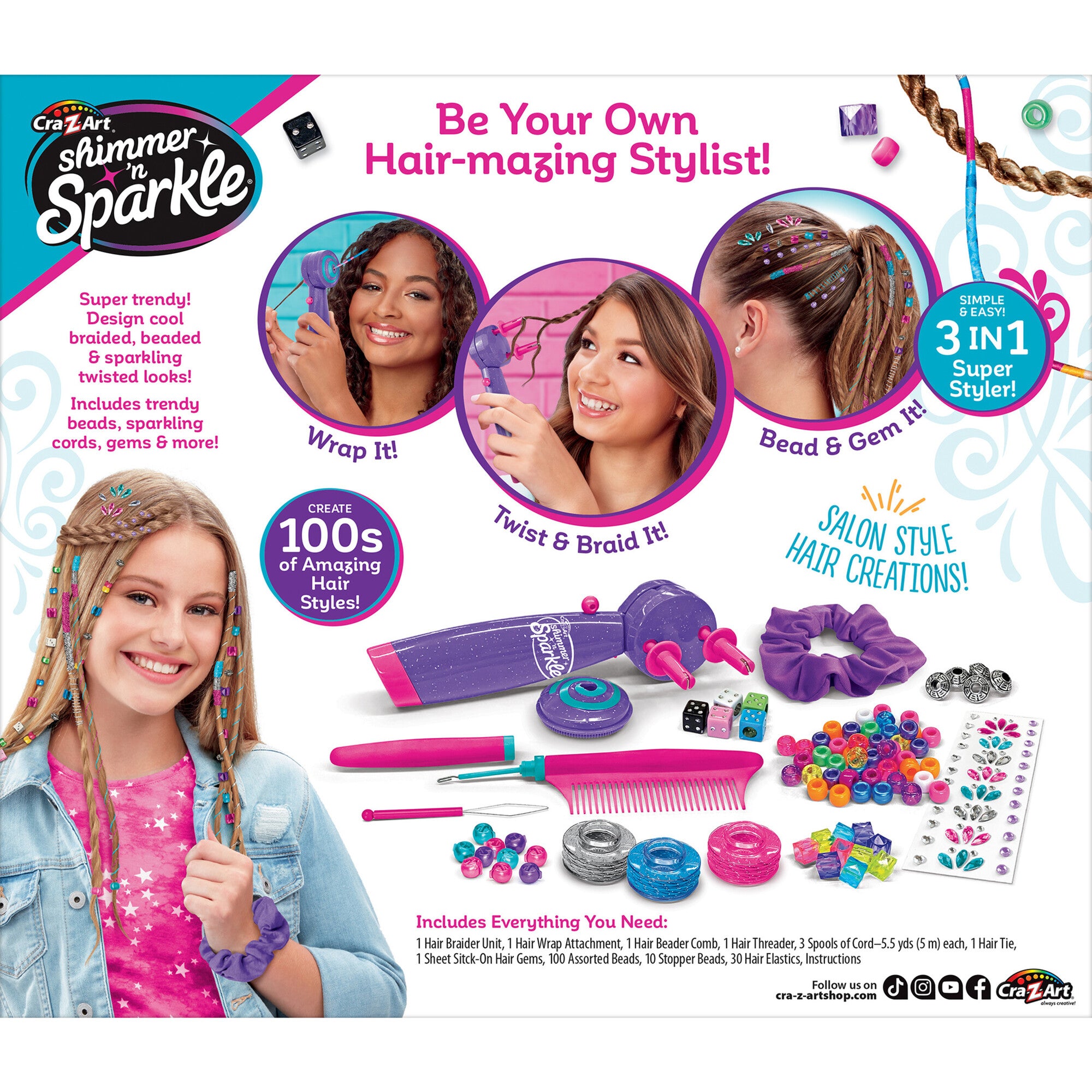 Shimmer ‘n Sparkle: Braid Bead & Twist Deluxe 3-In 1 Hair Tool