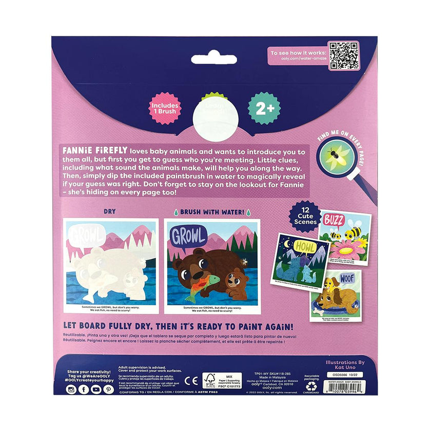 Water Amaze Water Reveal Boards - Baby Animals - 12 Boards