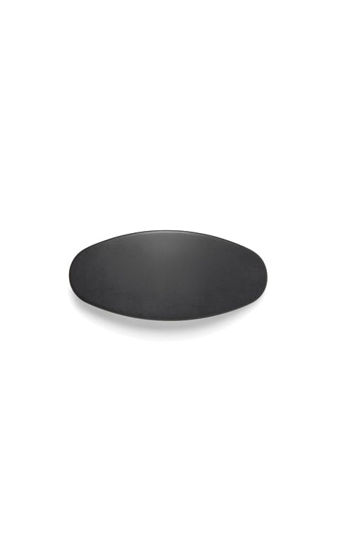 Jumbo Oval Barrette in Black Matte