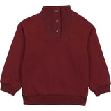 Kid Terry Mock Collat Snap Neck Long Sleeve Top