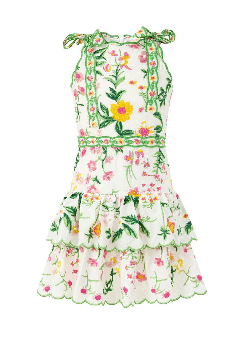 Kaylee Cotton Embroidered Mini Dress