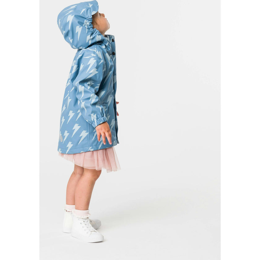 Recycled Waterproof Raincoat, Blue