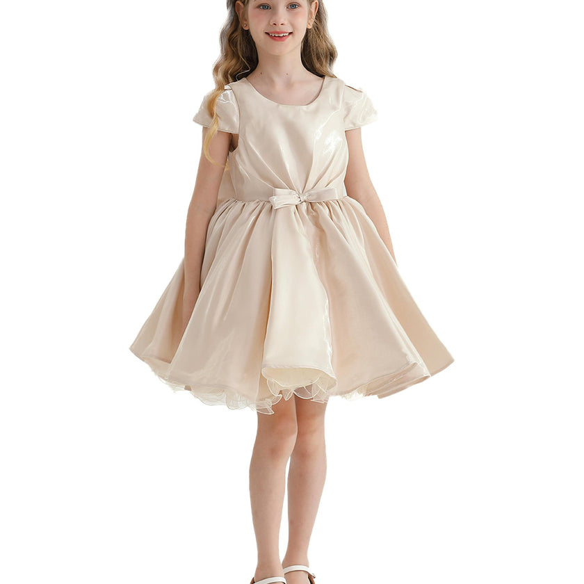 Champagne Bow Short Solera Dress