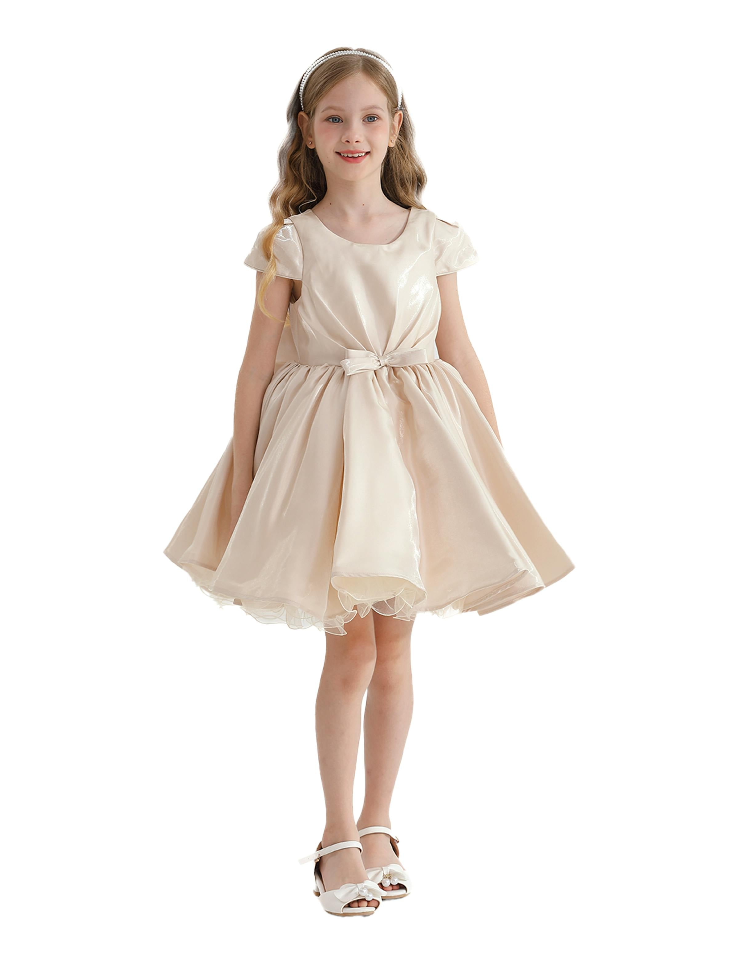 Champagne Bow Short Solera Dress