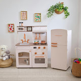 Teamson Kids Little Chef Normandy Wooden Play Kitchen with 14 Accessories