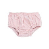Veiled Pink - Scoop Yoke with Ruffle Dress + Bloomer