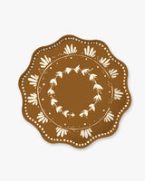 Plume Dinner Plate Set in Brass