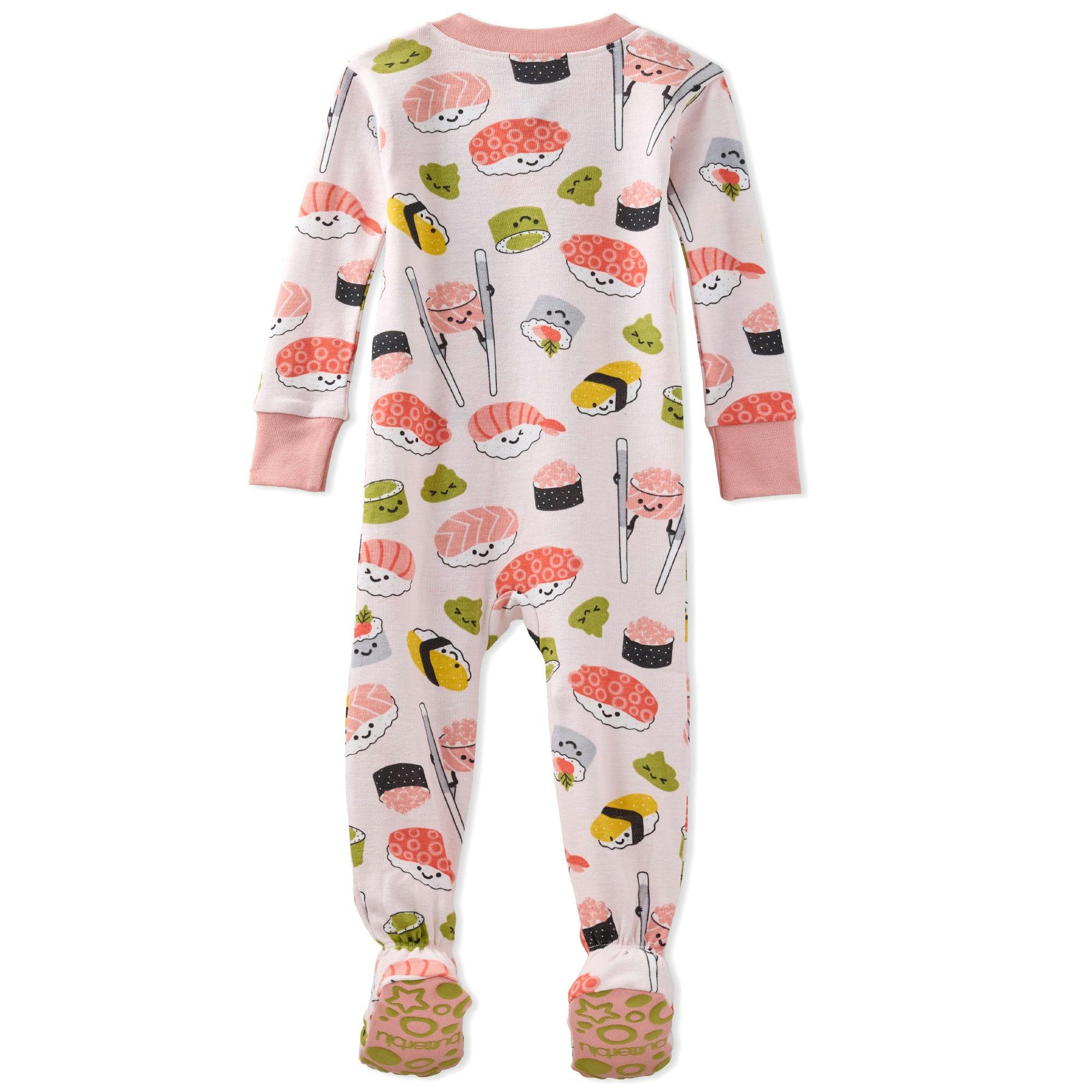 CRUZ Snug Fit Footed Baby Girls Pajamas