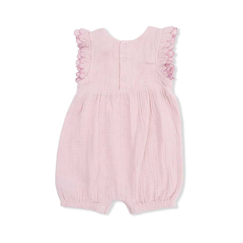 Solid Muslin Lotus - Scallop Ruffle Shortie