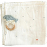 Nautical Swaddle and Teether Set - Whale