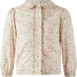 Floral Blouse Cord Pinafore Set