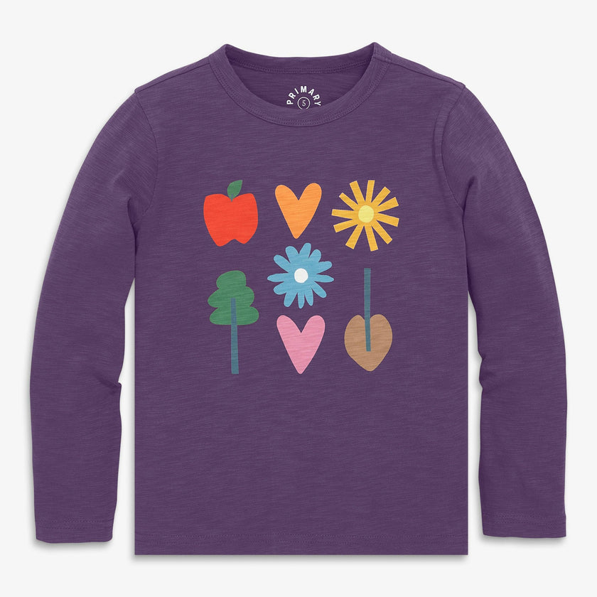 Kids long sleeve fall florals tee