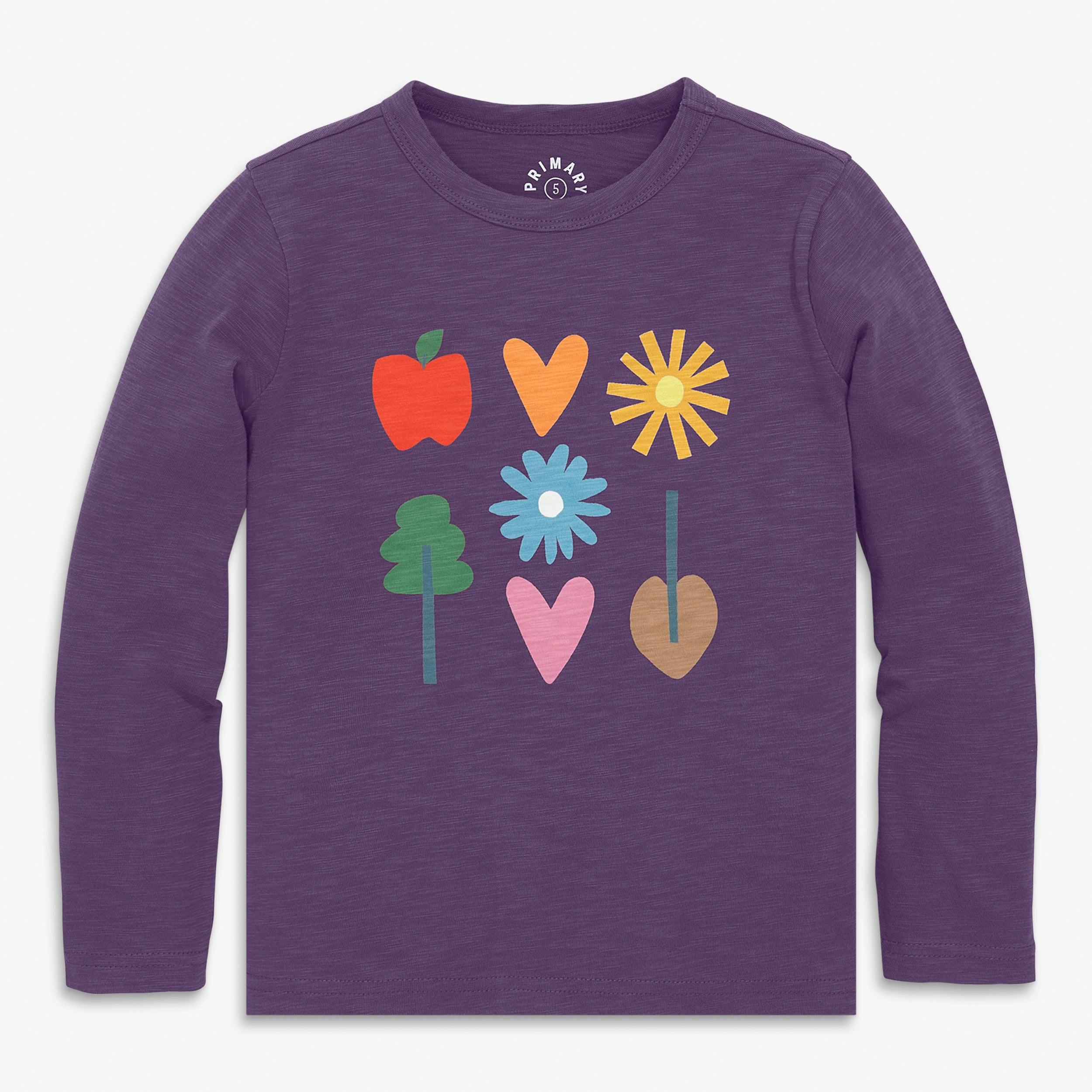 Kids long sleeve fall florals tee