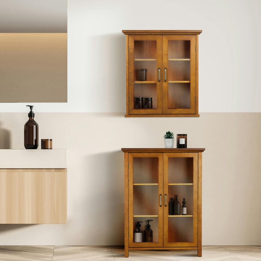 Avery Wooden 2 Door Wall Cabinet with Storage