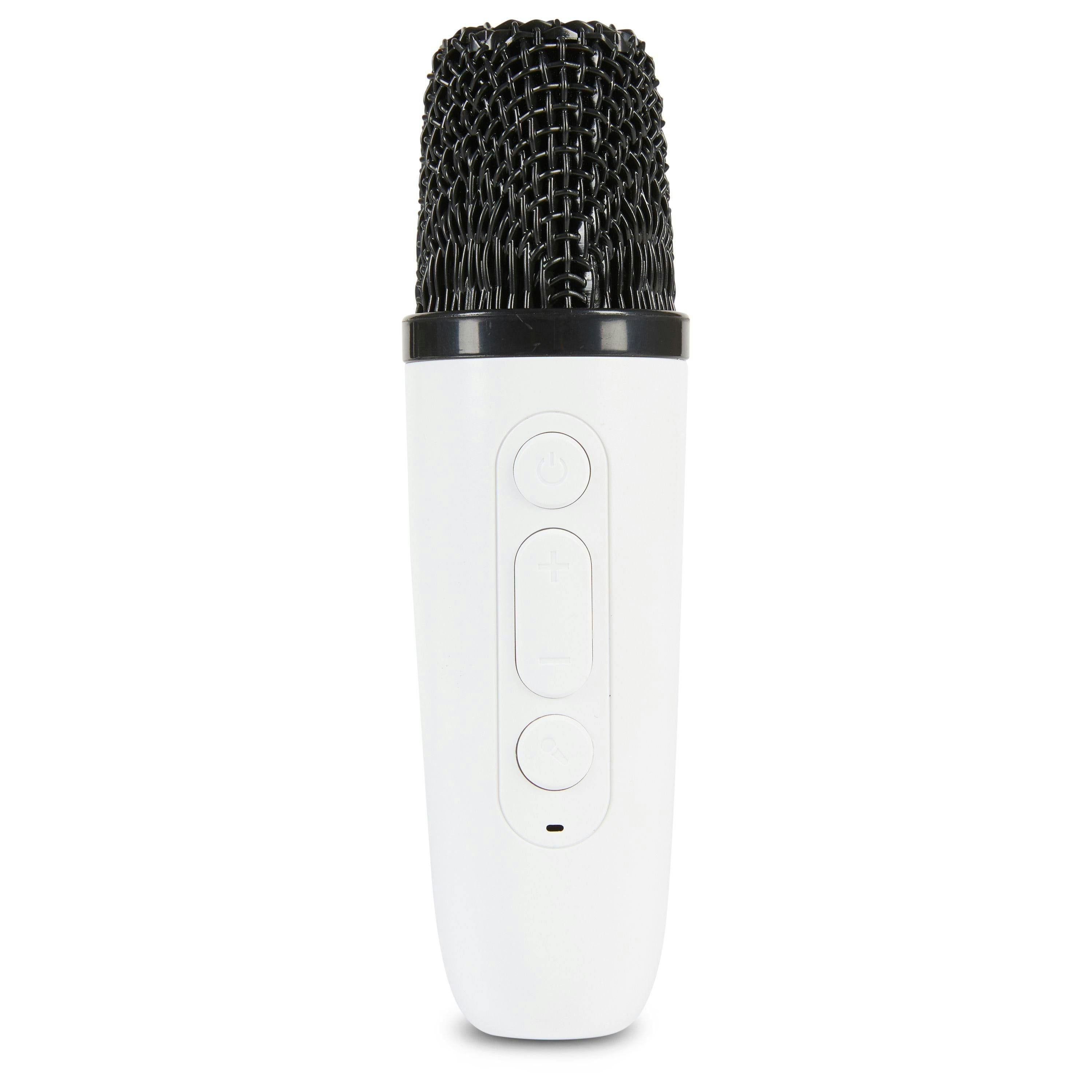 Rock Star Karaoke-Guitar Speaker & Microphone Combo - White