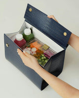 Large, Insulated, Chic Lunchbox, Navy Croc
