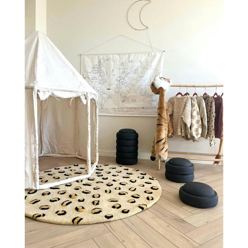 Round Leopard Rug