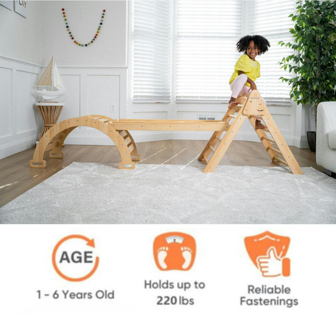 Hazel | Pikler Triangle, Slide & Rocker Set