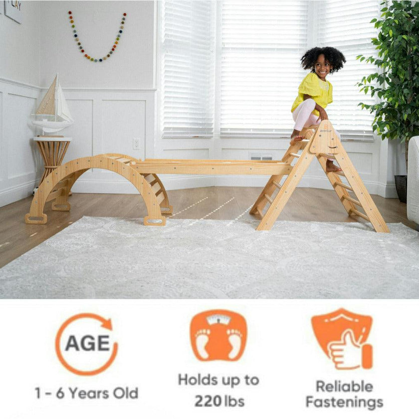 Hazel | Pikler Triangle, Slide & Rocker Set