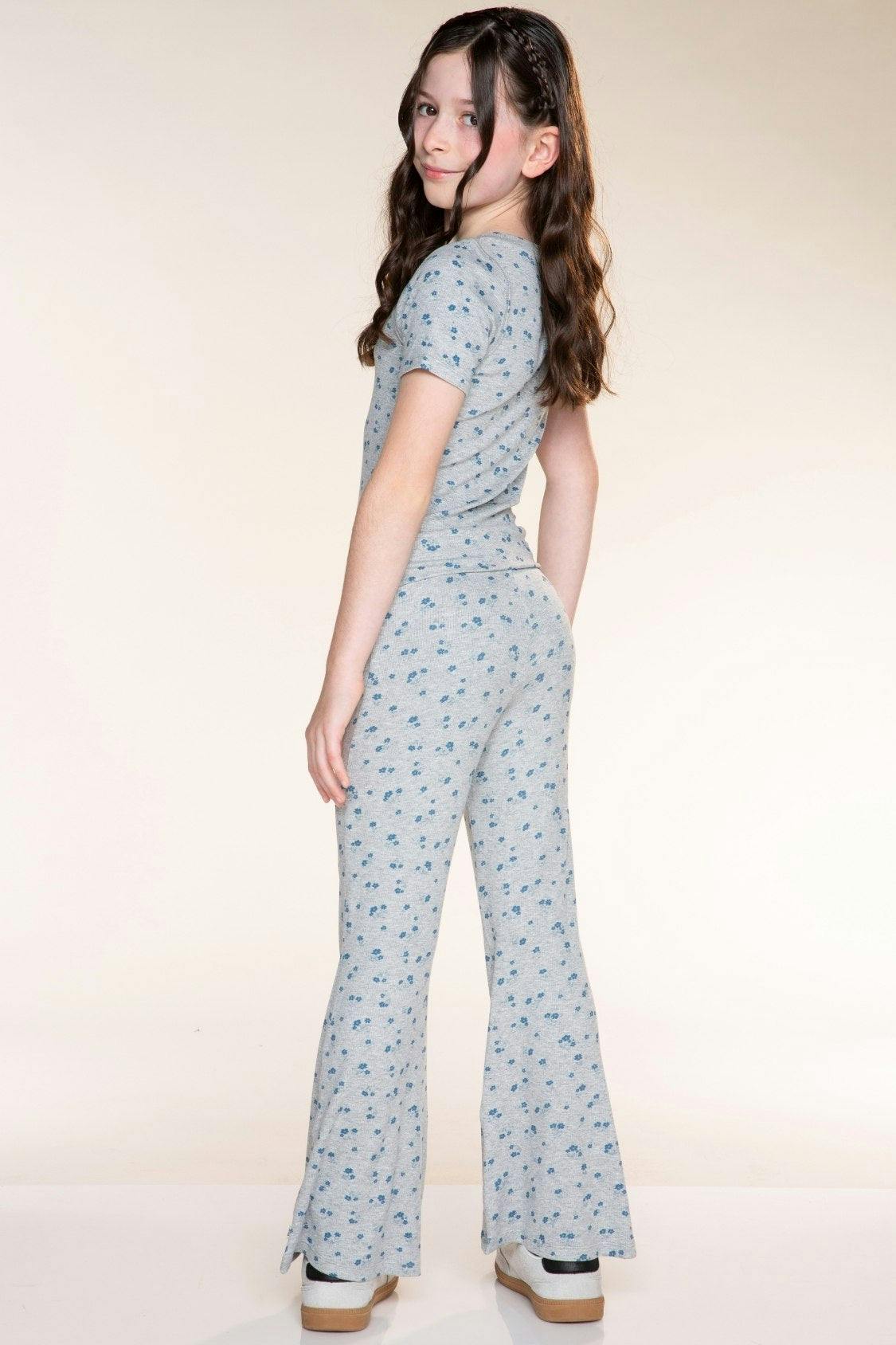 Foldover Rib Flare Legging