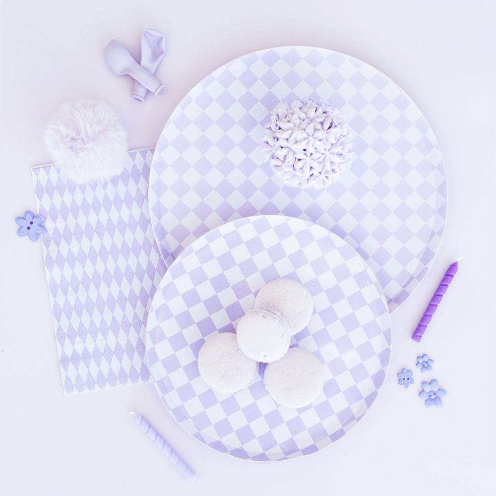 Check It! Purple Posse Dessert Plates
