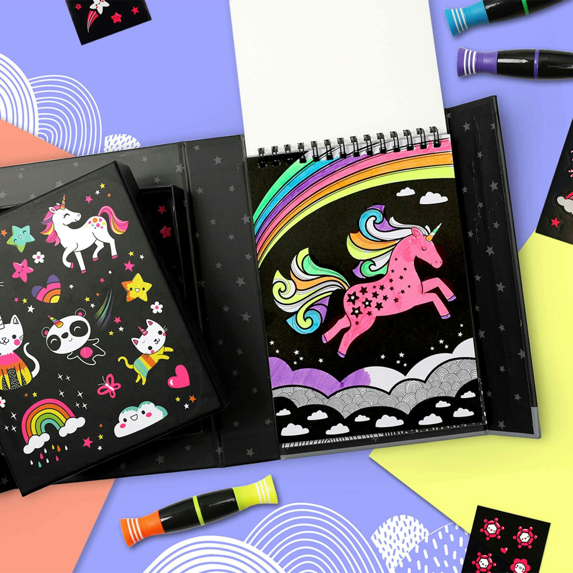 Tribe: Neon Coloring Set - Unicorns & Friends Activity Set