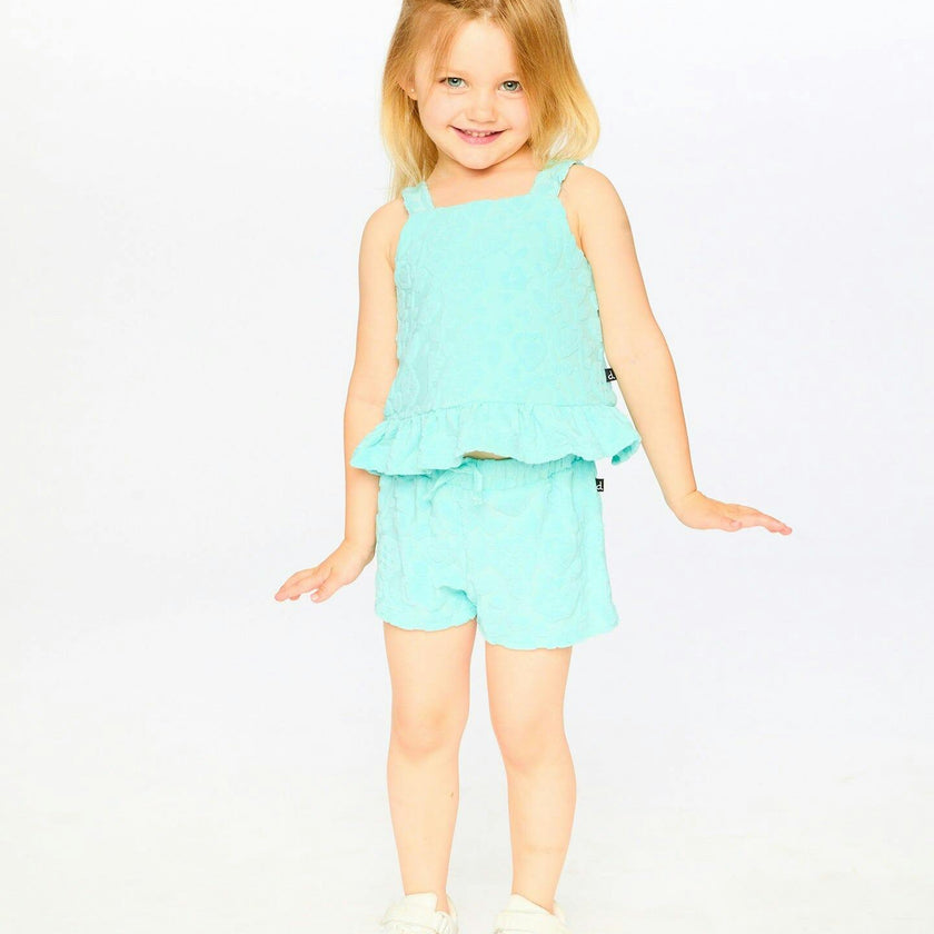 Terry Tank Top With Shorts Set
