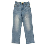 Boys Straight Denim Jeans in Light Blue Wash