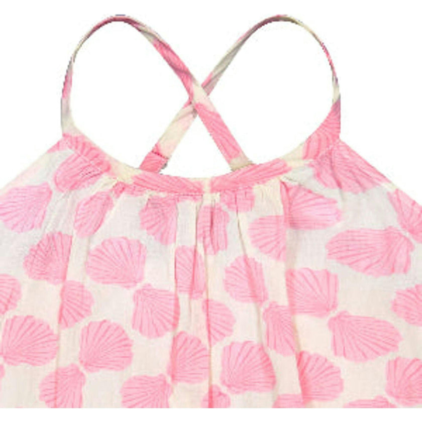 Mini Chantal Girl's Sundress Shell Beach Pink, Pink