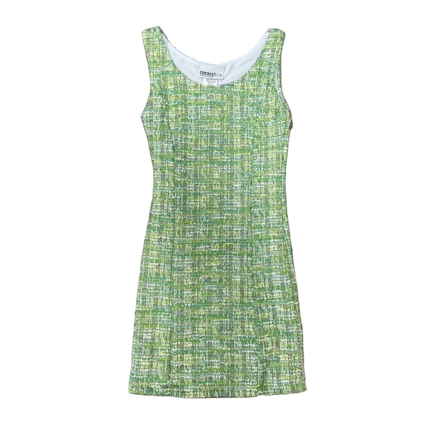 Girls Boucle Tank Dress With Matching Jacket