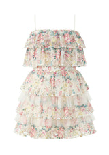Reign Frill Embroidered Mini Dress
