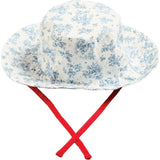 Audrey Toile Beach Hat in Blue (S-L)